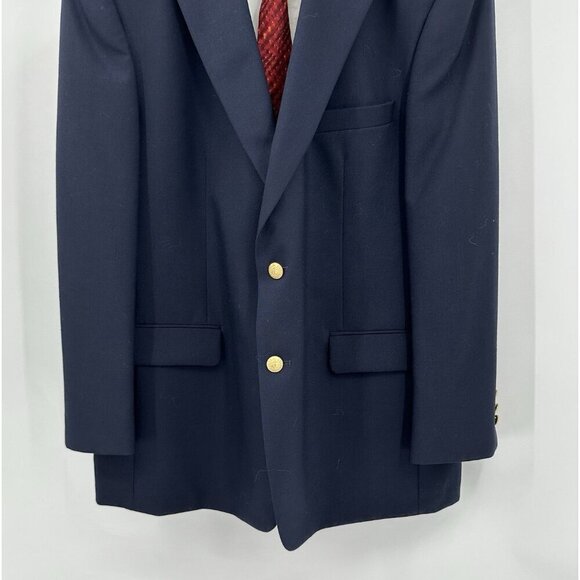 BROOKS BROTHERS 346 jacket blazer sport coat worsted wool gold buttons 46R - Picture 3 of 9